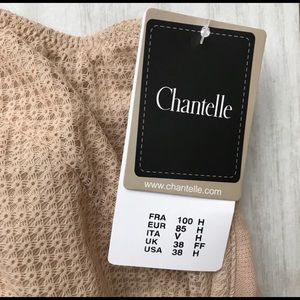38H CHANTELLE Parisian Allure Plunge Bra Beige NWT